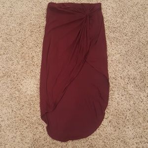 High low wrap skirt